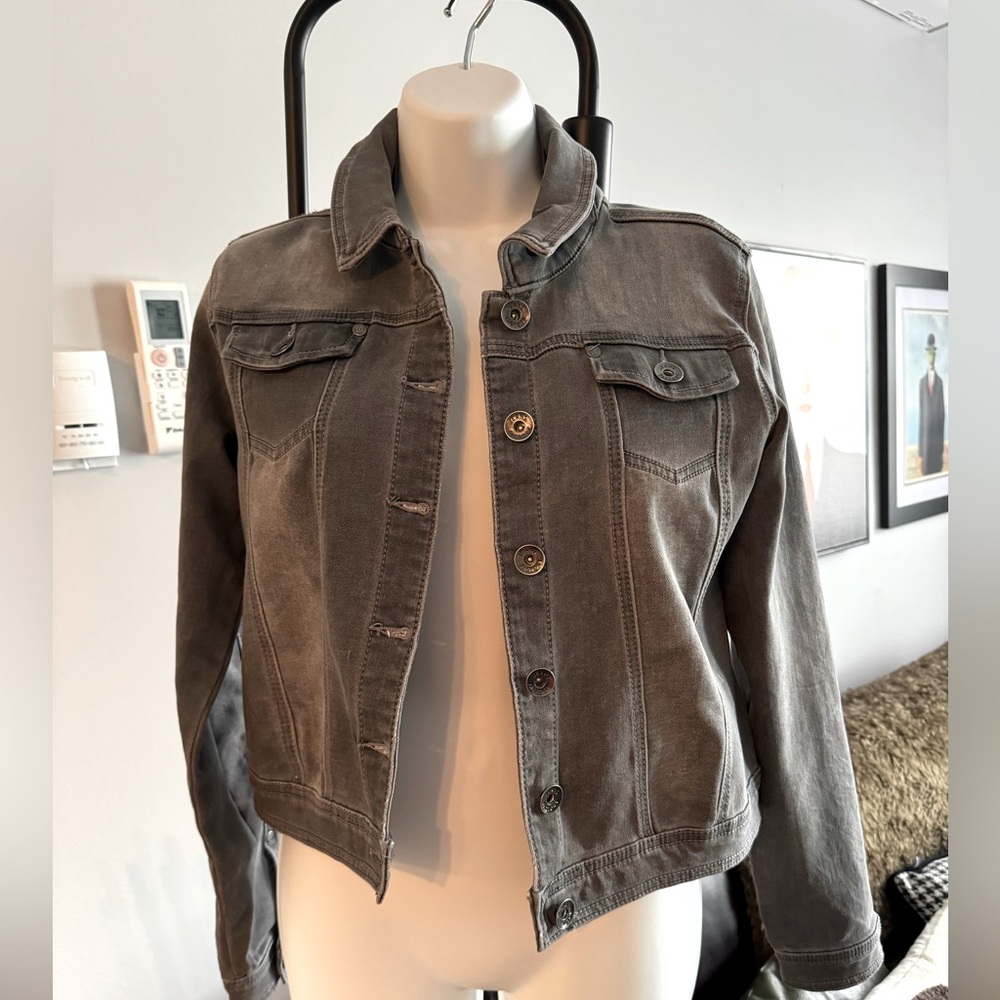 Grey Stretchy Jean Jacket